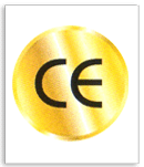 A certificate logo for CE.