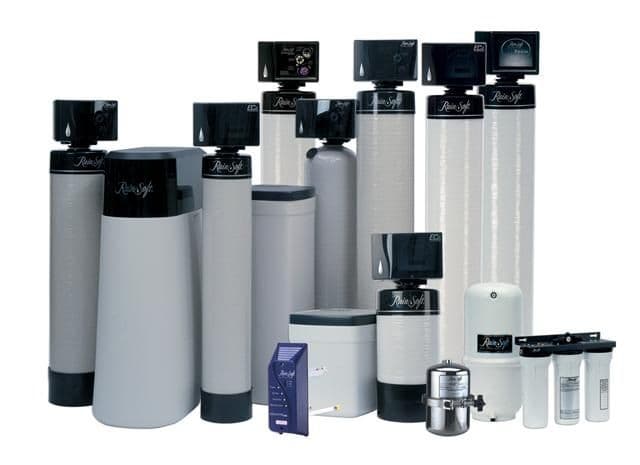 A group of RainSoft water purification systems products.