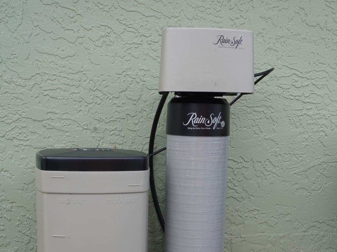 A newly-installed RainSoft water treatment system.
