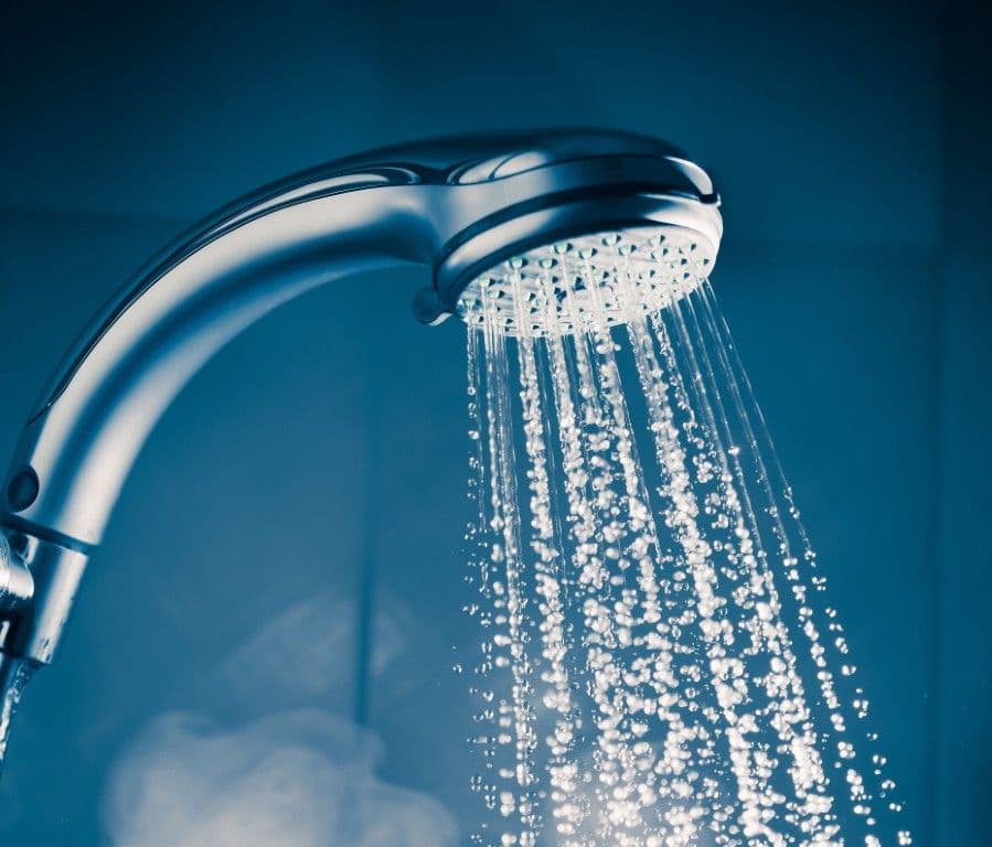 A running shower head.
